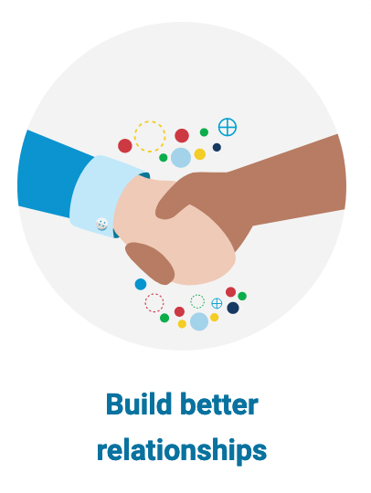 Catalyst's "Build better relationships" section icon