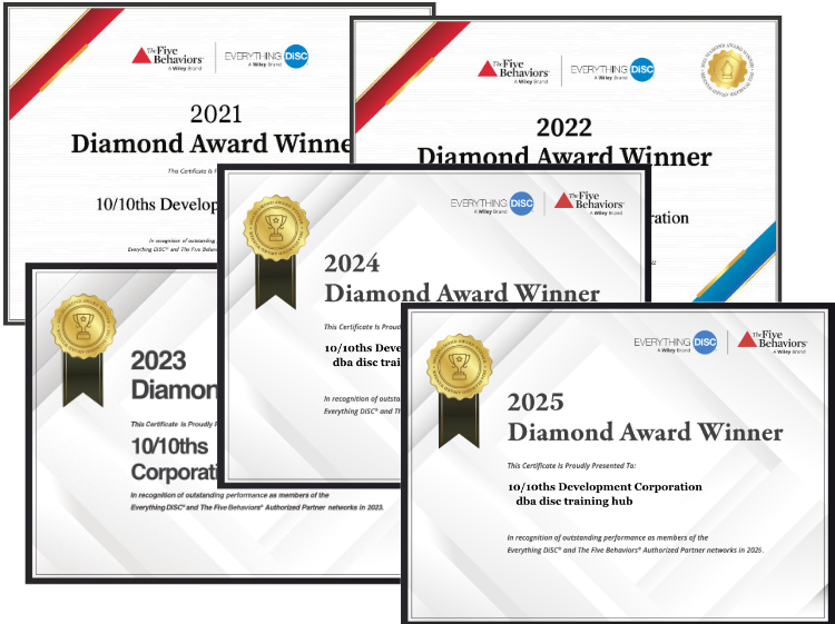 10-10ths Wiley Award 2021-2022 disc training hub is a multi-time Diamond Award-winning Wiley Authorized Partner