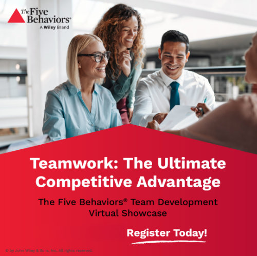 5B_Social_TeamDev Poster for The Five Behaviors Event, Teamwork: The Ultimate Competitive Advantage